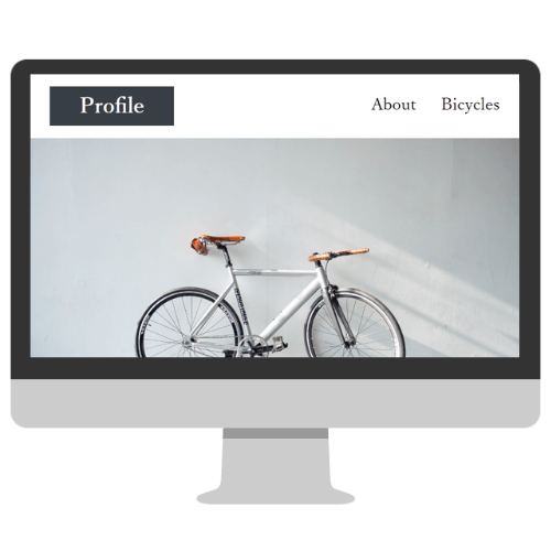 自転車が趣味な友人のポートフォリオサイト